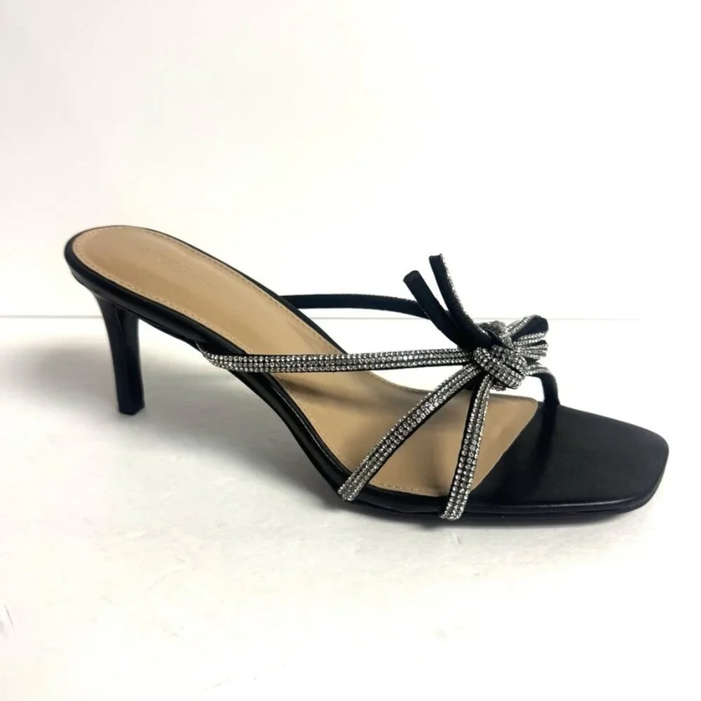BCBGeneration Womens Selma Sandal Black Size 11M